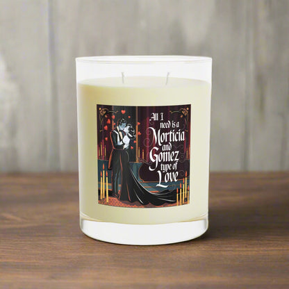 Morticia and Gomez Type of Love Scented Candle - 11oz Full Glass