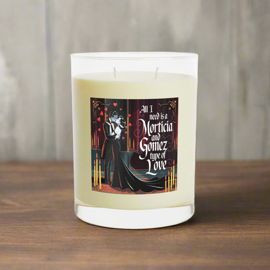 Morticia and Gomez Type of Love Scented Candle - 11oz Full Glass