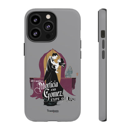 Morticia and Gomez Love Phone Case - Stylish Tough Protection with Gothic Charm