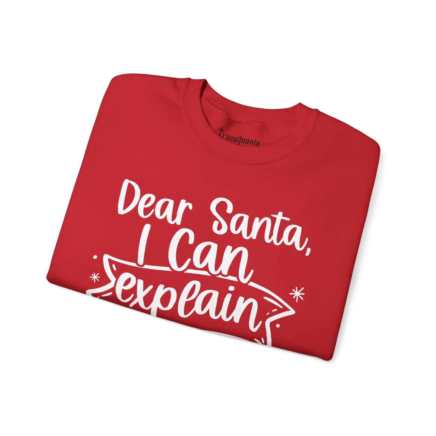 Dear Santa Sweatshirt - Funny Santa Beard Holiday Crewneck