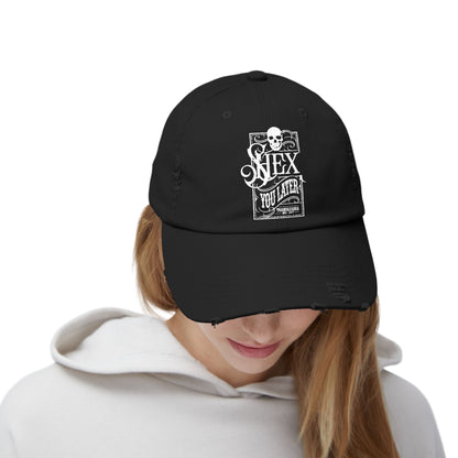 Hex You Latter Distressed Cap - Casual Style Hat for Everyday Use, Gift for Friends, Men and Women, Relaxed Vibe, Fun Occasion