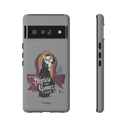Morticia and Gomez Love Phone Case - Stylish Tough Protection with Gothic Charm