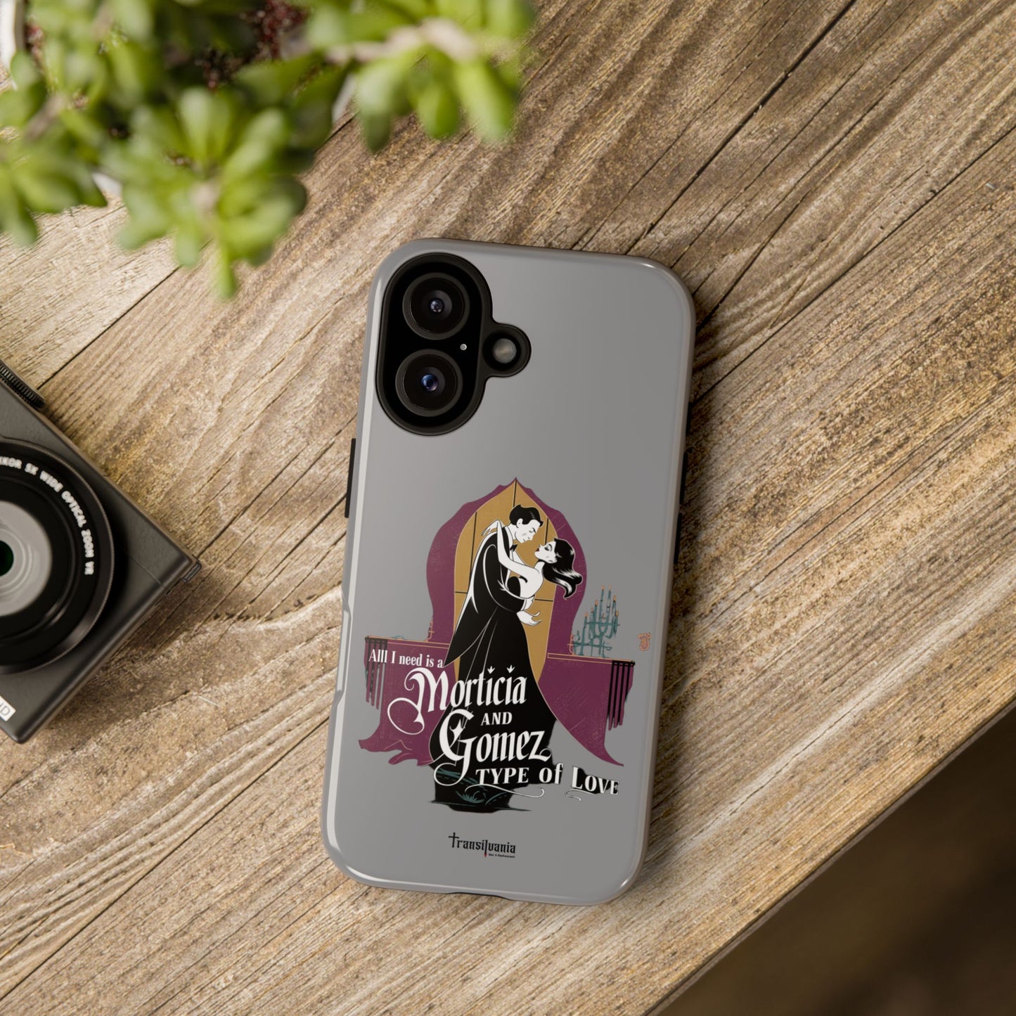 Morticia and Gomez Love Phone Case - Stylish Tough Protection with Gothic Charm