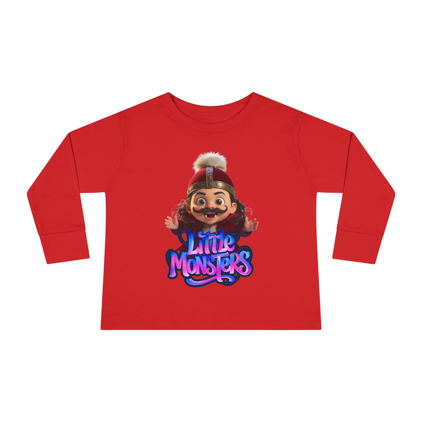 Little Monster | Vladdy Vamp | Toddler Graphic Long Sleeve Tee with Fun Design | Perfect for Kids, Birthday Gift, Halloween Costume, Playtime