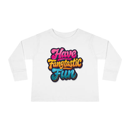 Little Monsters | Fangtastic Fun | Toddler Long Sleeve Tee | Fun Kids Shirt, Cute Outfit, Playtime Apparel