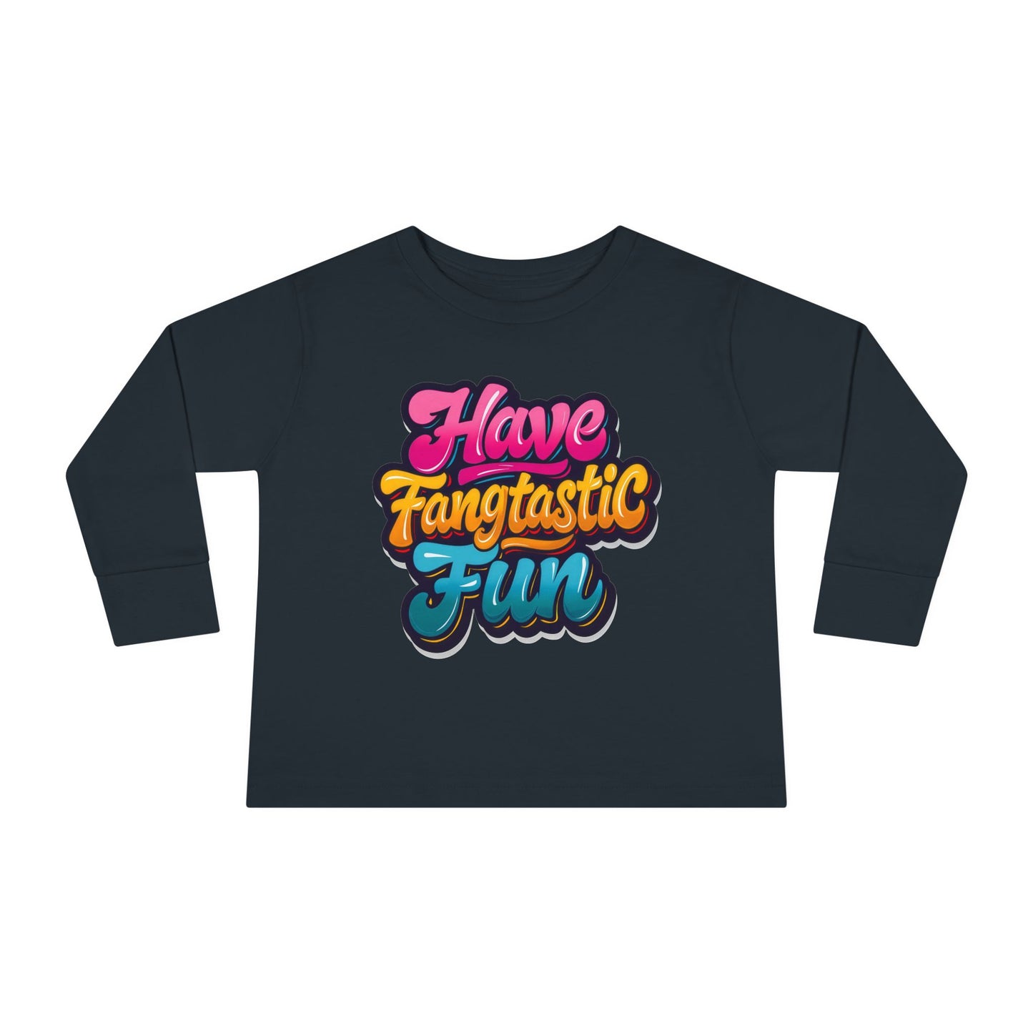 Little Monsters | Fangtastic Fun | Toddler Long Sleeve Tee | Fun Kids Shirt, Cute Outfit, Playtime Apparel