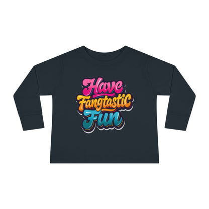 Little Monsters | Fangtastic Fun | Toddler Long Sleeve Tee | Fun Kids Shirt, Cute Outfit, Playtime Apparel