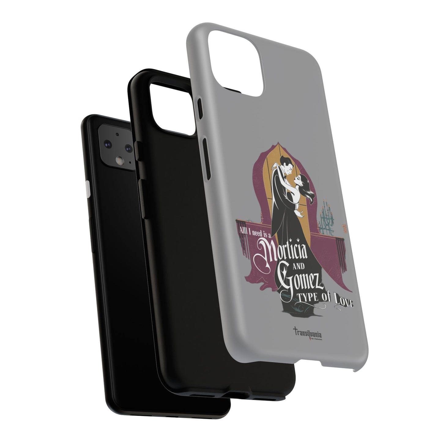 Morticia and Gomez Love Phone Case - Stylish Tough Protection with Gothic Charm