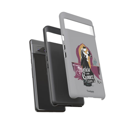Morticia and Gomez Love Phone Case - Stylish Tough Protection with Gothic Charm