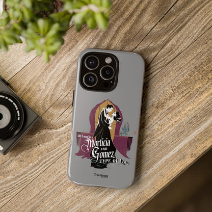 Morticia and Gomez Love Phone Case - Stylish Tough Protection with Gothic Charm