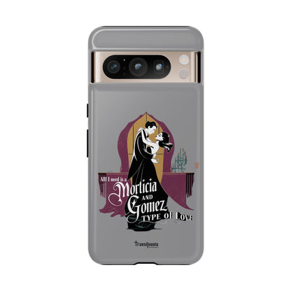 Morticia and Gomez Love Phone Case - Stylish Tough Protection with Gothic Charm