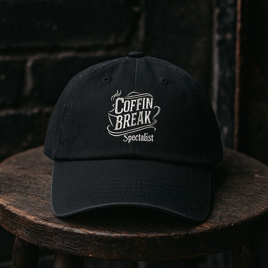 Coffin Break Embroidered Denim Hat | Foolish Mortals Style Cap